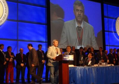 Speaking as President Indian Association of Sports Medicine at ISAKOS, Toronto, Canada