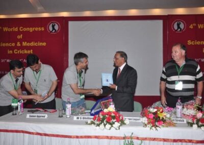 With CEO of ICC at Inauguration of 4th World Congress on Science and Medicine in Cricket, in Chandigarh